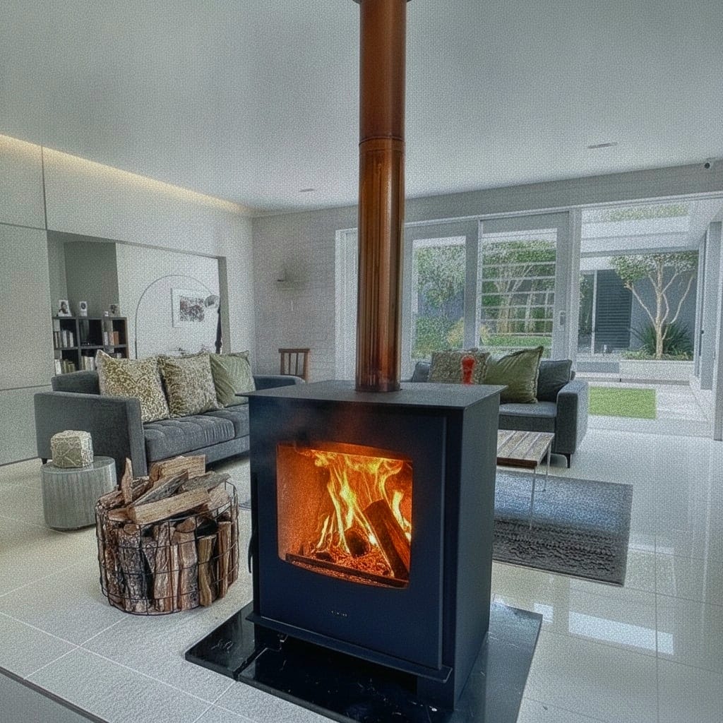 Magma 005 Freestanding Fireplace 18kW - DOUBLE SIDED