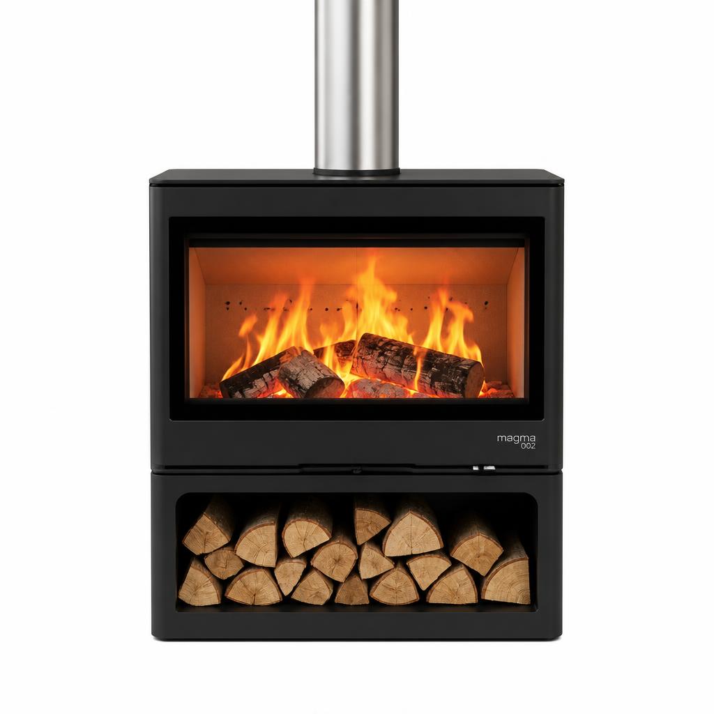 Magma 002 Freestanding Fireplace 10kW — Closed Combustion Fireplaces · Progress Group — view 3